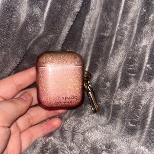 Kate Spade Rose Gold Glitter AirPods Case